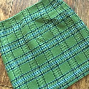 Plaid wool skirt