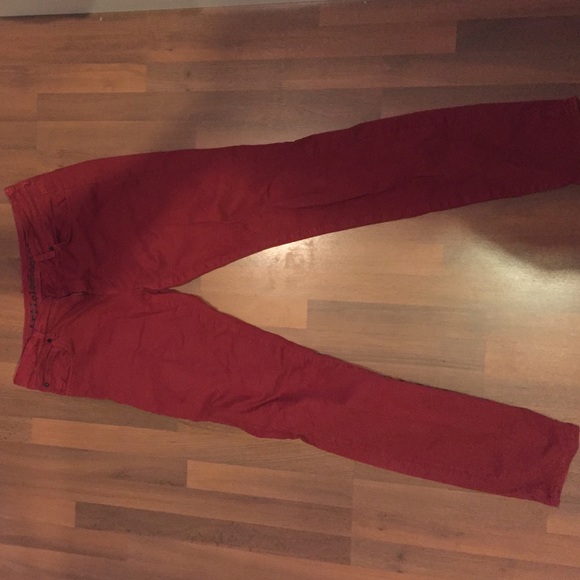 Red Skinny Pants Size 28