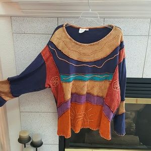Boho sweater. Super cute with jeans and boots.