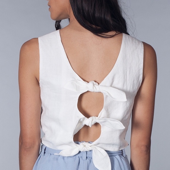 Crop top bow back