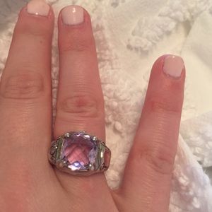 Purple stone John Hardy sterling silver ring!