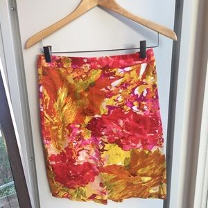 J.Crew Floral Pencil Skirt