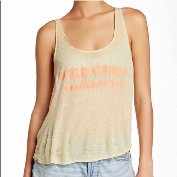 SALE!! Wildfox NWT wild girls need luv tank! - Picture 2 of 2