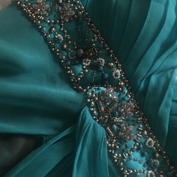 Beautiful flowing halter top evening gown!