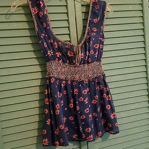 Free People Blue Top