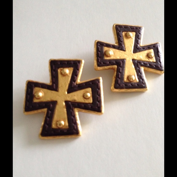 Christian Lacroix cross earrings