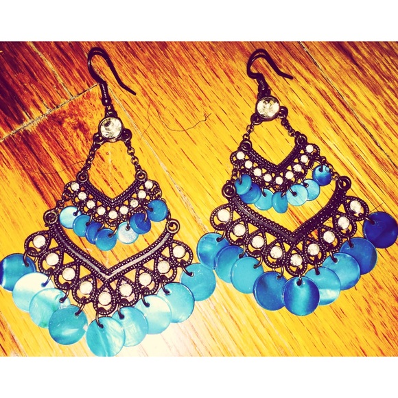 Turquoise pretty earrings - Picture 1 of 3