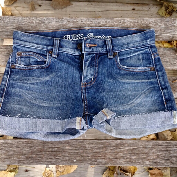 Guess Premium cuffed denim shorts