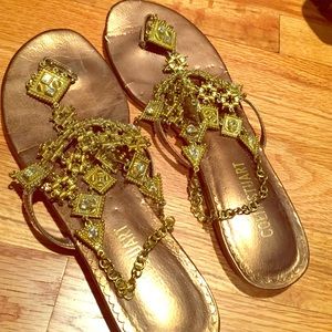 Gold sandals