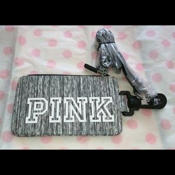 Pink lanyard with id holder