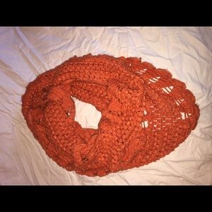 Orange knit scarf