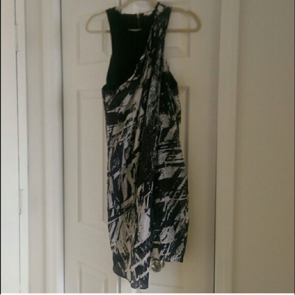 Off Black and Off white print dress!