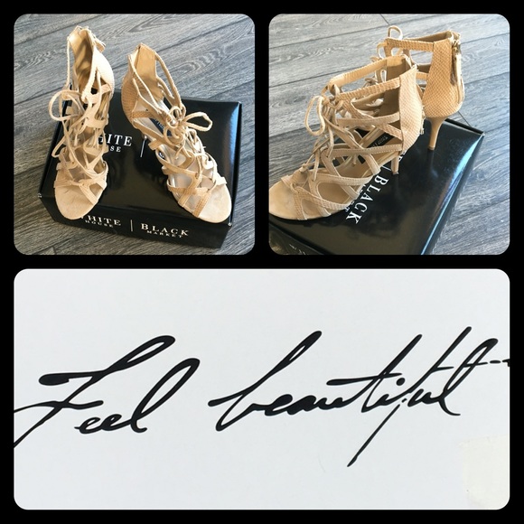 WHBMleather & suede sz 6.5 NWT 4" heel lace up .