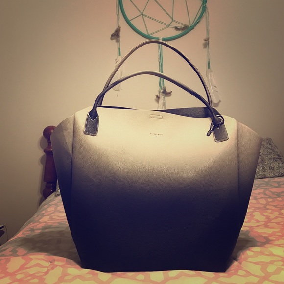 Pixie Mood black and gray ombré bag & cosmetic bag