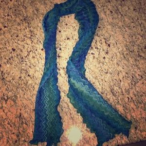 Blue and Green Scarf
