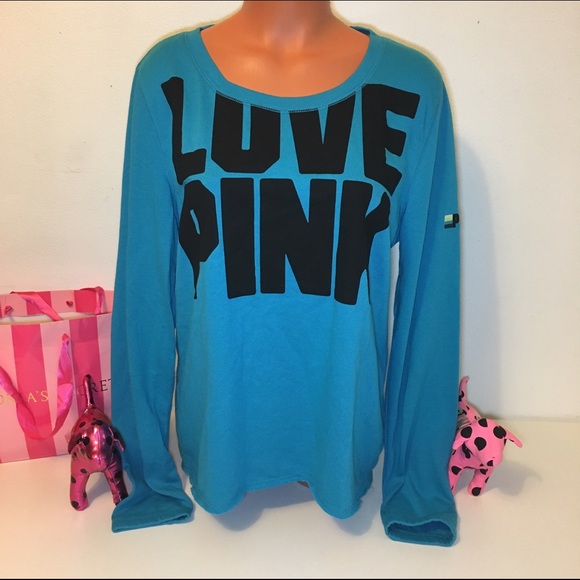 PINK Victoria's Secret Tops - NEW PINK VS LOVE PINK SLOUCHY CREWNECK SWEATSHIRT