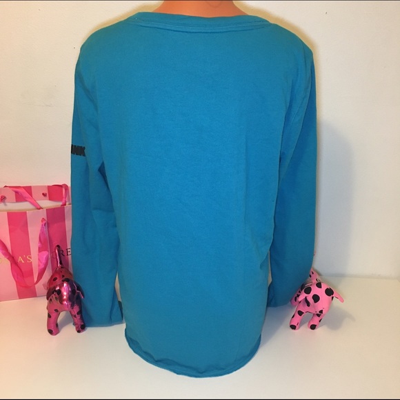 NEW PINK VS LOVE PINK SLOUCHY CREWNECK SWEATSHIRT - Picture 3 of 4