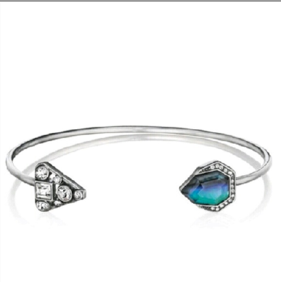 New Sapphire Antique Stone Geometric Triangle Cuff