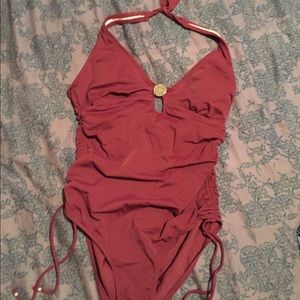 One-piece halter swimsuit