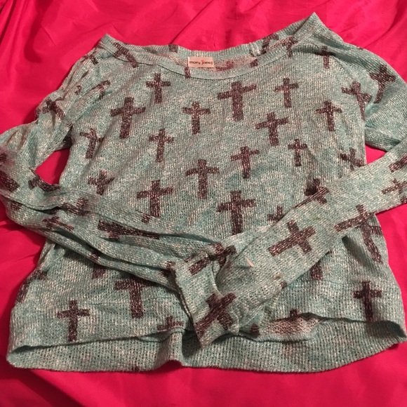 Turquoise cross Longsleeve