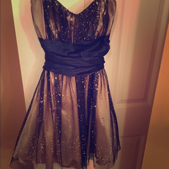 Blue and gold homecoming dress - Picture 1 of 5