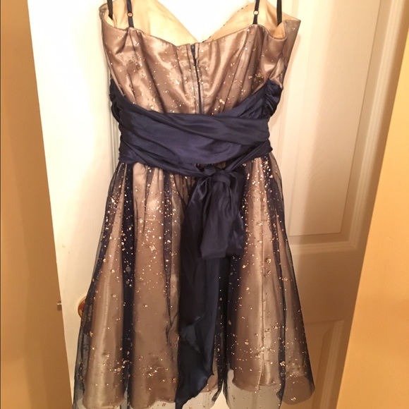 Blue and gold homecoming dress - Picture 2 of 5