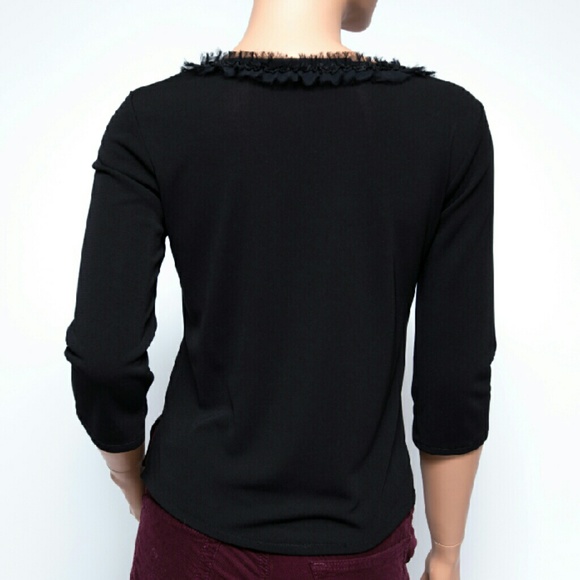 Cynthia Cynthia Steffe Black 3/4 Sleeve Scoop Neck - Picture 2 of 4