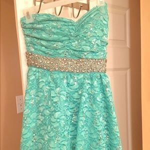 Strapless homecoming dress