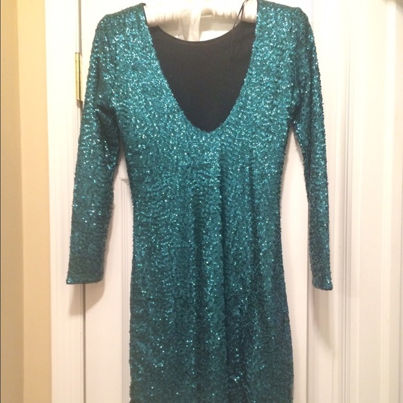 Green/ turquoise quarter sleeve mini - Picture 3 of 4