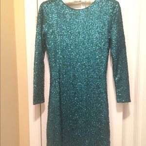 Green/ turquoise quarter sleeve mini