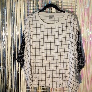 ASOS GRID OVERSIZE TOP - 12/L