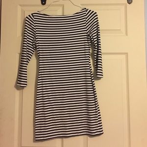black and white stripe dress