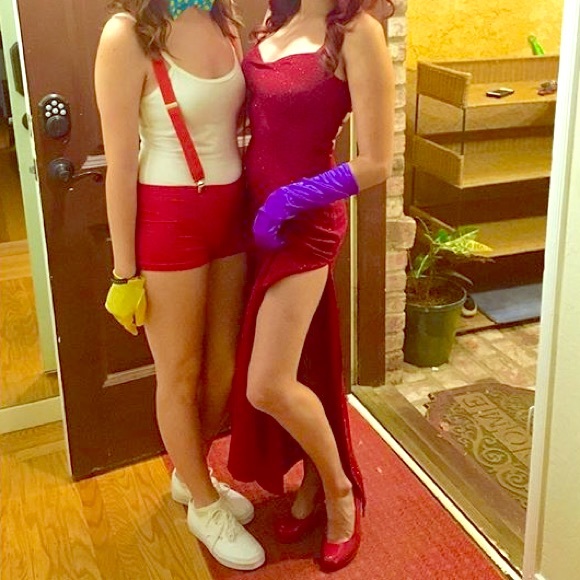 Jessica rabbit sparky red dress for Halloween !