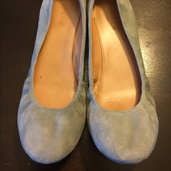 J. Crew grey suede flats