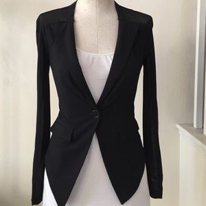 NWOT! Black blazer with mesh sleeves!