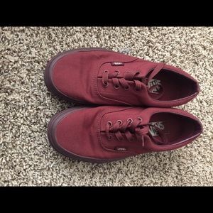 All Maroon Vans Size 7.5 🎀
