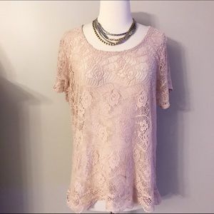 Maurice's Blush Pink Lace Top
