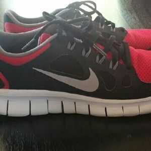 Nike red black grey white