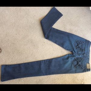 Frankie-b low rise straight leg skinny jeans