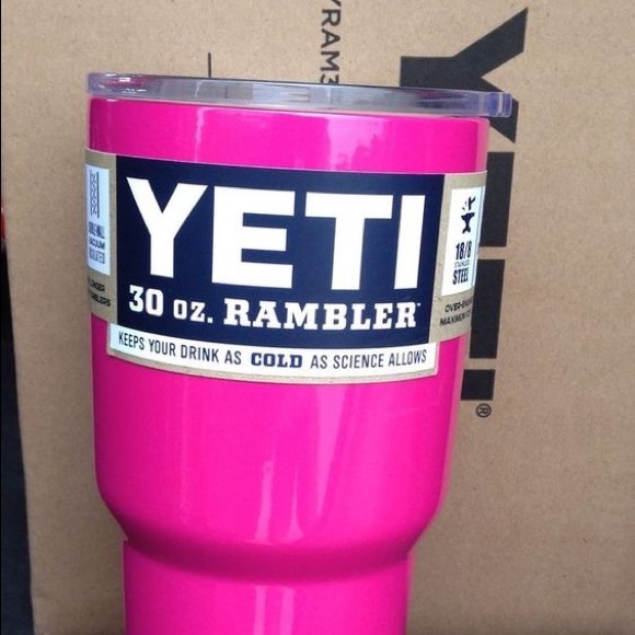 hot pink yeti tumbler
