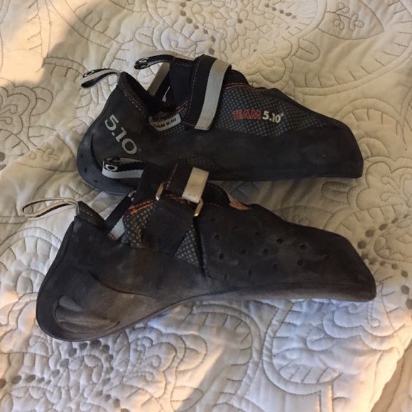 Team 5.10 rock climbing shoes