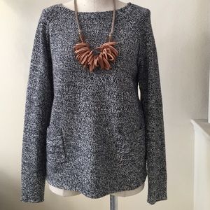 NWOT! Navy &white knitted sweater!