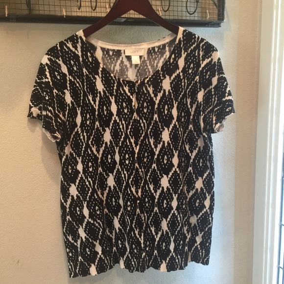 LOFT short sleeve Ikat cardigan