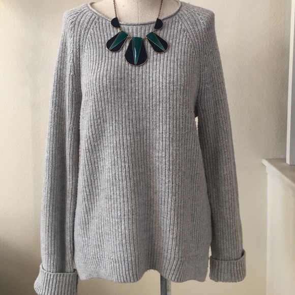 NWOT! Light grey knitted sweater!