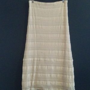 Ivory Lace Maxi Skirt