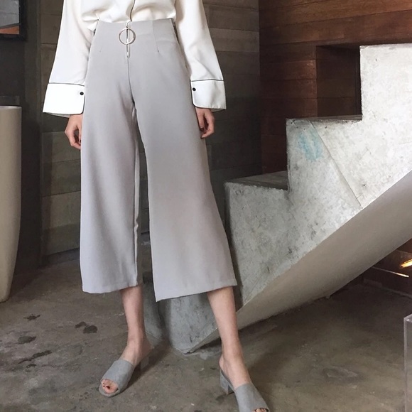 grey- light purple culottes new