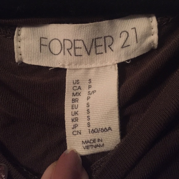 Forever21 Green Crop Top Size Small - Picture 2 of 2