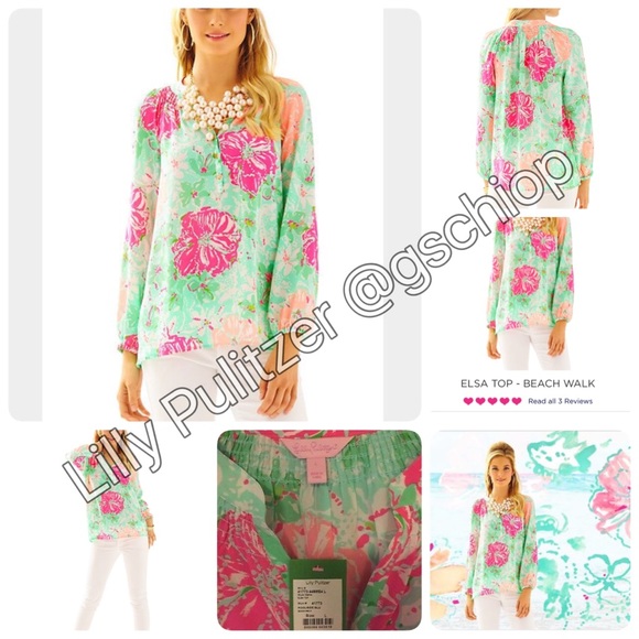 Elsa Top Poolside Blue. Lilly Pulitzer - Picture 2 of 3