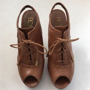 BCBG lace up heels