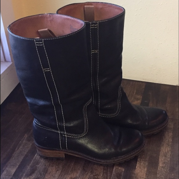 FRYE Millie Campus Boots, 8 Black